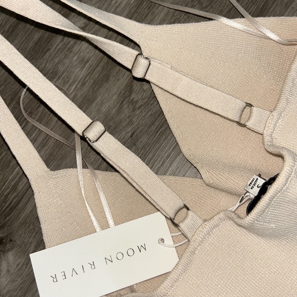 Moon River Cream Sleeveless Dress - Picture 7 of 11